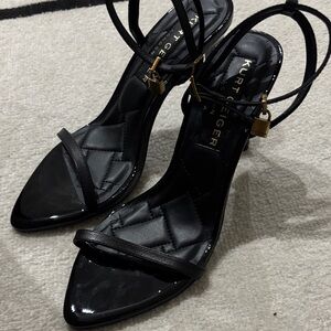 Kurt Geiger Glossy Black Strappy Heels